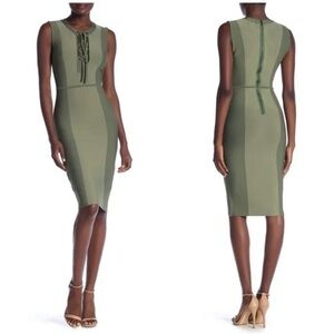 BCBGMaxAzria | Safari Green Sleeveless Dress